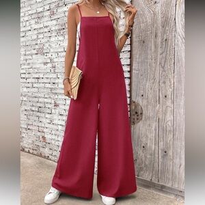 Elegant Burgundy Jumpsuit